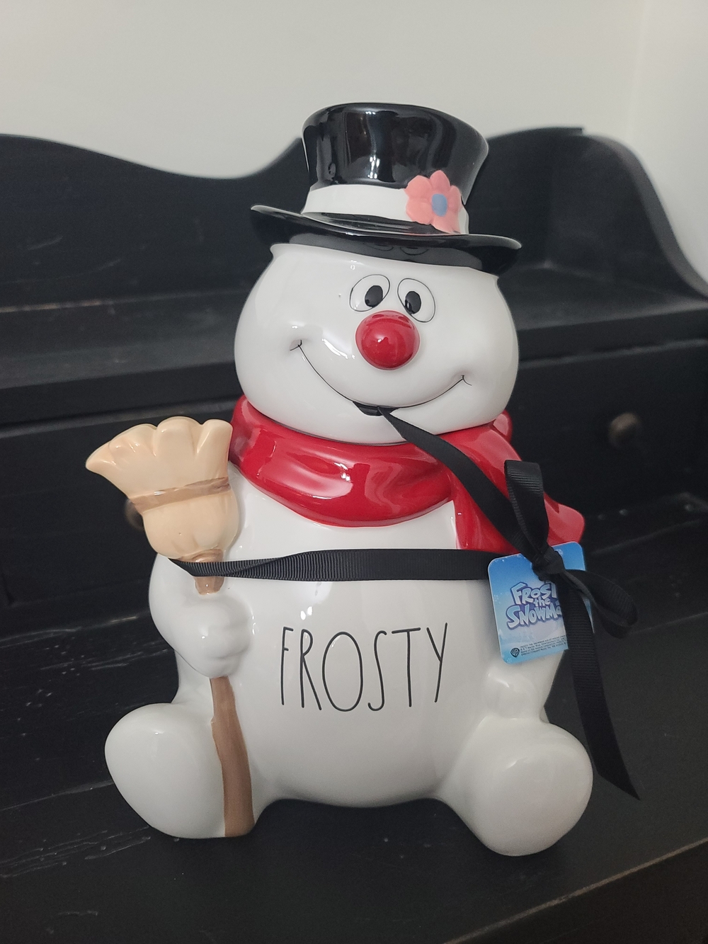 Frosty Ceramic Snowman Cookie Jar - Rae Dunn